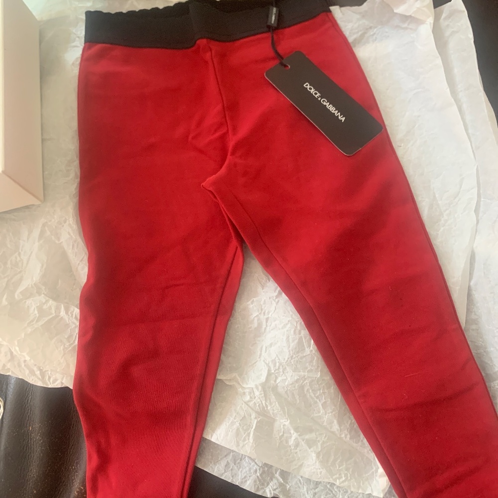 Red dolce & gabbana leggings